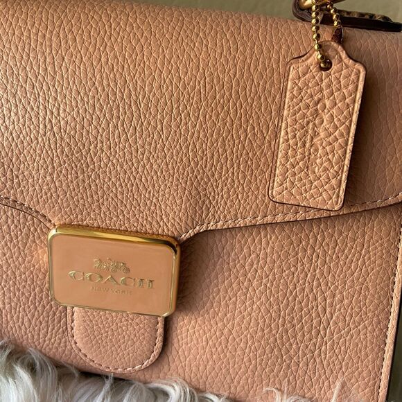 Coach Snake Embossed Trim Pepper Satchel - Picture 5 of 11